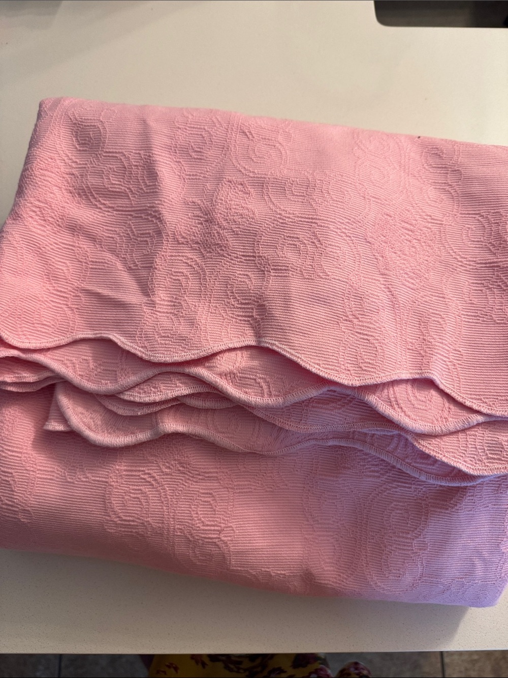 Lilly Pulitzer Pink Scalloped Edge Coverlet